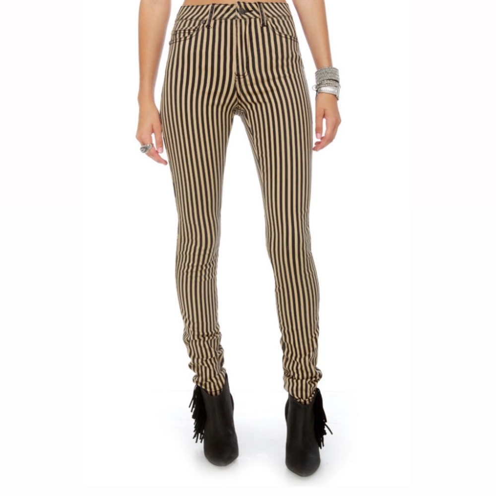 Tripp NYC Striped High Risk Skinny Jeans - Picture 3 of 10